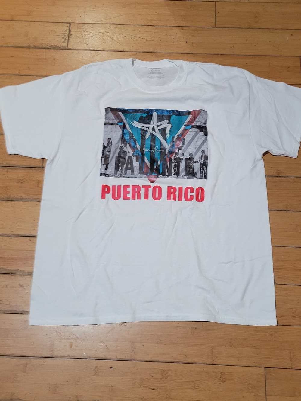 Puerto Rico PALANTE White Large Graphic Men's XL Short Sleeve Tee